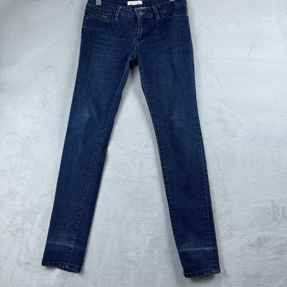 2.1 Denim Jeans Skinny Leg Womens Size 30 Mid Rise Medium Wash Denim Blue